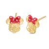 Banter Child'S ©Disney Minnie Mouse With Red And White Enamel Polka Dot Bow Stud Earrings In 10K Gold Earrings