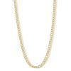 Banter 120 Gauge Curb Chain Necklace In 10K Hollow Gold Bonded Sterling Silver - 24" Necklaces