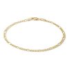 Banter 060 Gauge Figaro Chain Bracelet In 10K Hollow Gold - 7.5" Bracelets