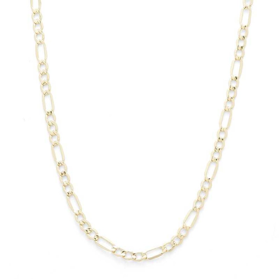 Banter 10K Hollow Gold Beveled Figaro Chain - 20" Necklaces