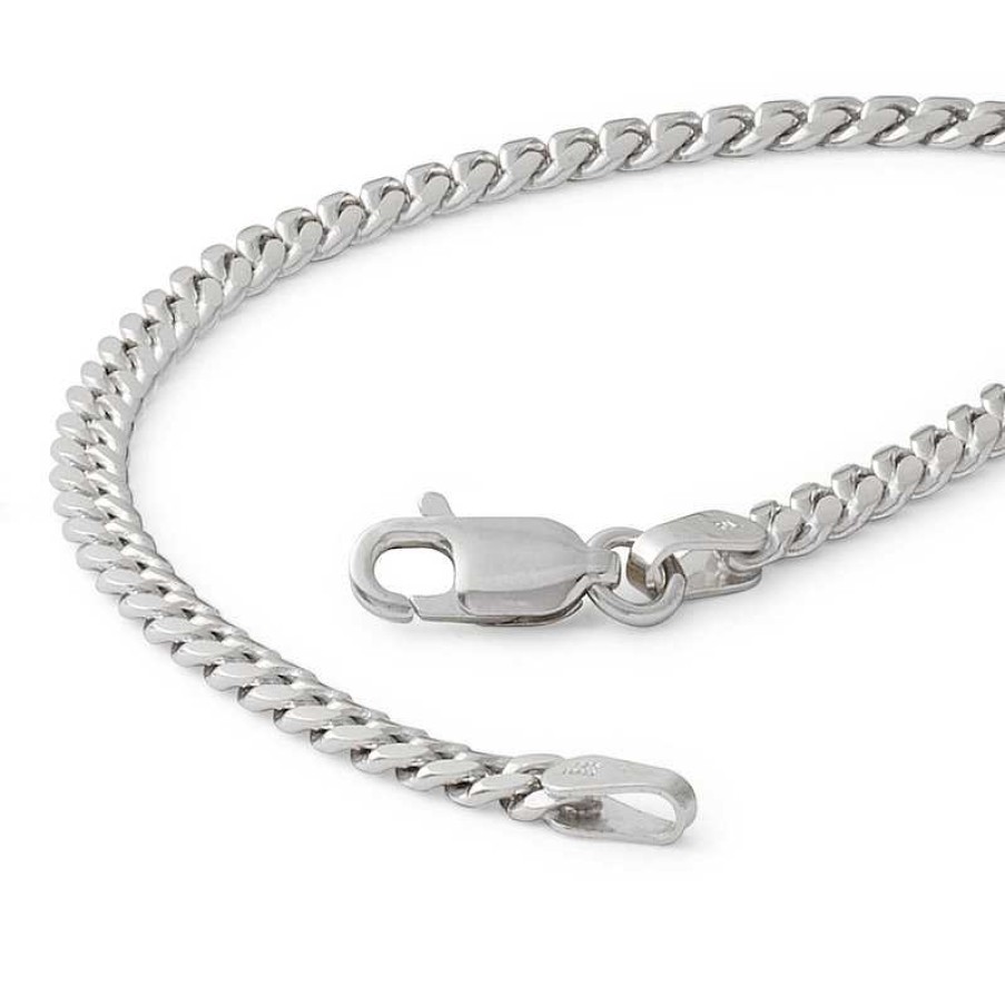 Banter Made In Italy 100 Gauge Solid Cuban Curb Chain Bracelet In Solid Sterling Silver - 7.5" Bracelets