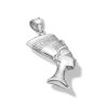 Banter 10K Hollow White Gold Nefertiti Charm Charms