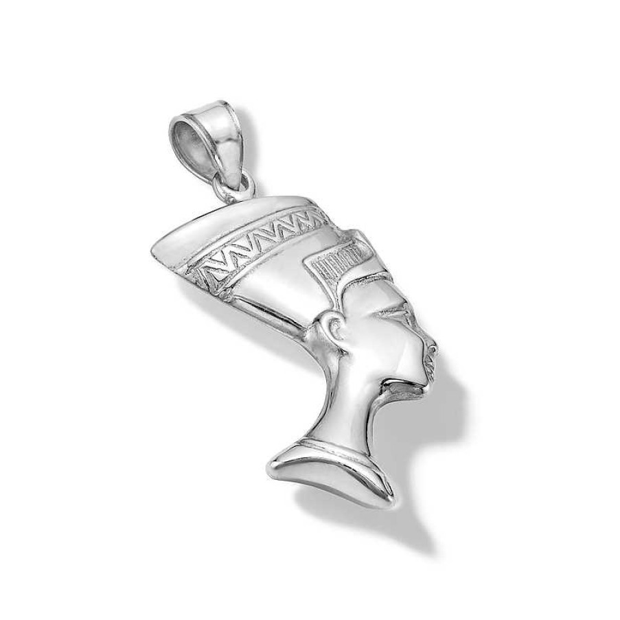 Banter 10K Hollow White Gold Nefertiti Charm Charms