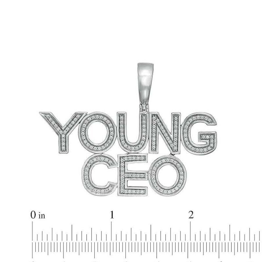 Banter Cubic Zirconia "Young Ceo" Necklace Charm In Sterling Silver Charms