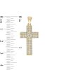 Banter Cubic Zirconia Pav Rounded Cross Necklace Charm In 10K Solid Gold Charms