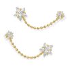 Banter Cubic Zirconia Star And Chain Drop Earrings In 10K Gold Earrings