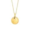 Banter Diamond Accent Capricorn Zodiac Disc Necklace In Sterling Silver With 14K Gold Plate - 18" Necklaces