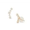 Banter Cubic Zirconia Multi-Stone Crawler Earrings In Sterling Silver With 14K Gold Plate Earrings