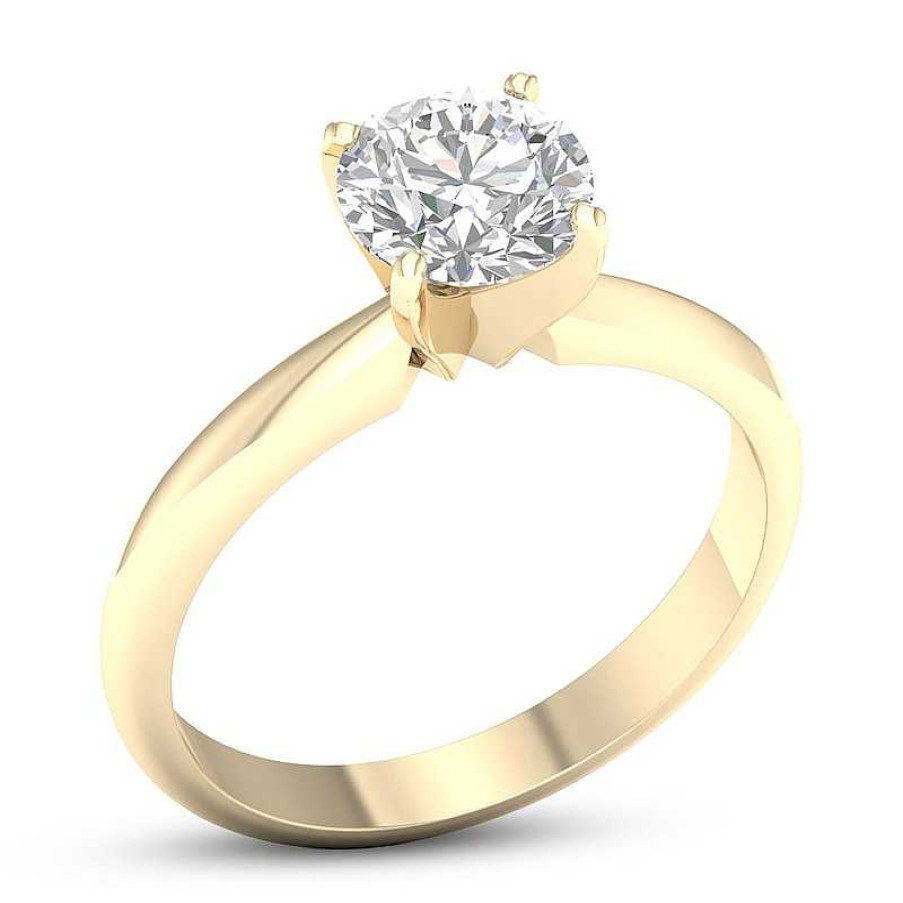 Banter 10K Solid Gold 1 1/2 Ct. T.W. Lab-Created Diamond Solitaire Ring Rings