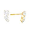 Banter Child'S Cubic Zirconia Graduated Three Stone Crawler Earrings In 10K Gold Earrings