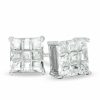 Banter Composite Princess-Cut Cubic Zirconia Stud Earrings In Sterling Silver Earrings