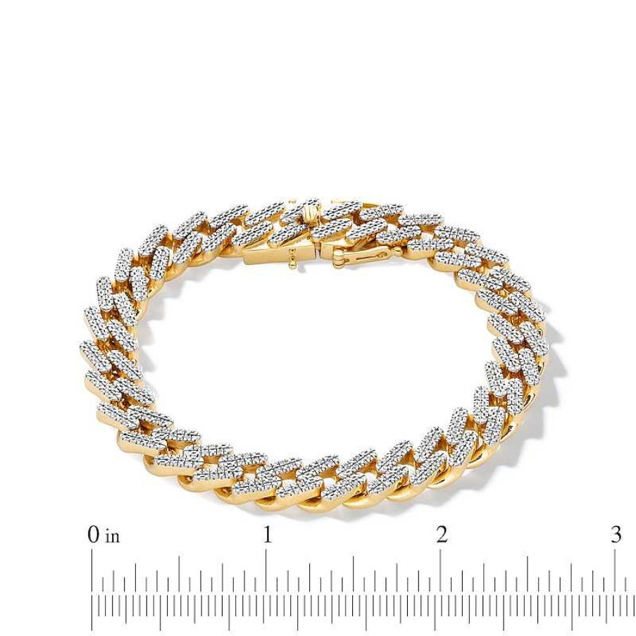 Banter 14K Gold Plated 1/3 Ct. T.W. Diamond Double Bar Link Bracelet Bracelets