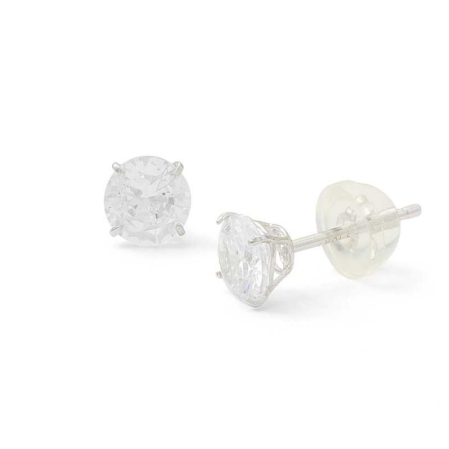 Banter 5Mm Cubic Zirconia Stud Earrings In 10K White Gold Earrings