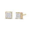 Banter 1/6 Ct. T.W. Diamond Square Face Stud Earrings In 10K Gold Earrings