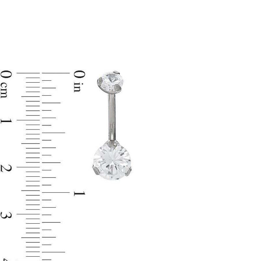 Banter Titanium Cz Belly Button Ring - 14G 7/16" Belly Button