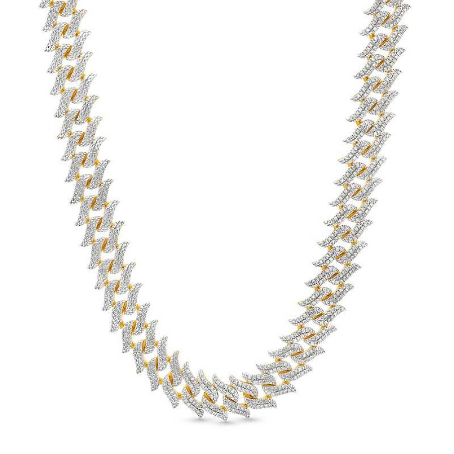 Banter 1 Ct. T.W. Diamond Spike Link Necklace In Sterling Silver With 14K Gold Plate - 20" Necklaces