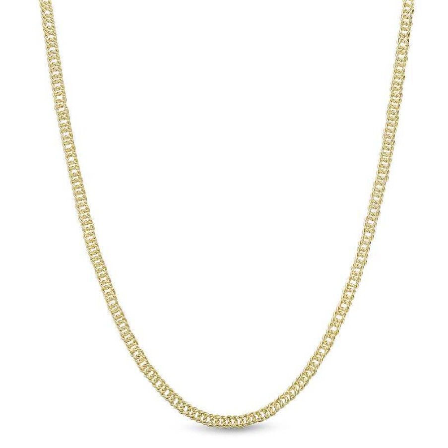 Banter Made In Italy Double Curb Chain Necklace In 10K Hollow Gold- 18" Necklaces