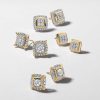 Banter 10K Solid Gold 3/4 Ct. T.W. Lab-Created Diamond Cupped Studs Earrings