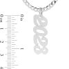 Banter Personalized Vertical Script Number Curb Chain Necklace In Sterling Silver - 18" Necklaces