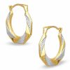 Banter Octagonal Hoop Earrings In 10K Two-Tone Gold Earrings