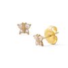 Banter Cubic Zirconia Butterfly Stud Piercing Earrings In 14K Solid Gold Earrings