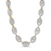 Banter Men'S 1 Ct. T.W. Diamond Mariner Link Chain Necklace In Sterling Silver With 14K Gold Plate 20" Necklaces