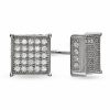 Banter Cubic Zirconia Square-Shaped Stud Earrings In Sterling Silver Earrings