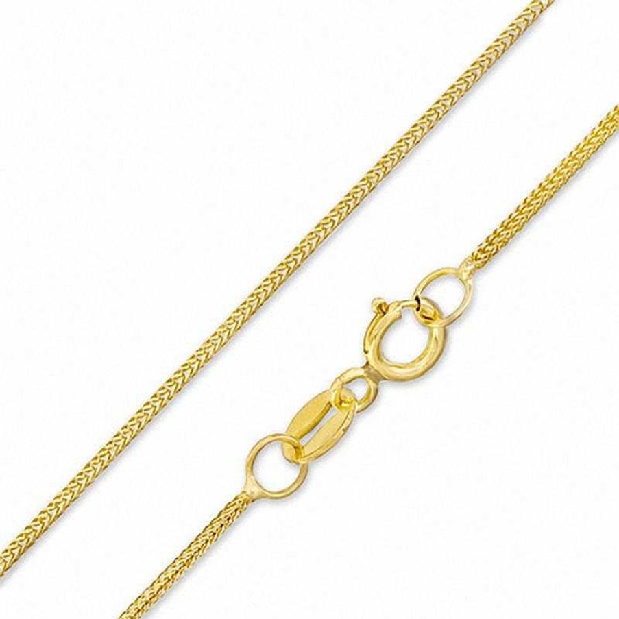 Banter 060 Gauge Sparkling Foxtail Chain Necklace In 10K Solid Gold - 18" Necklaces