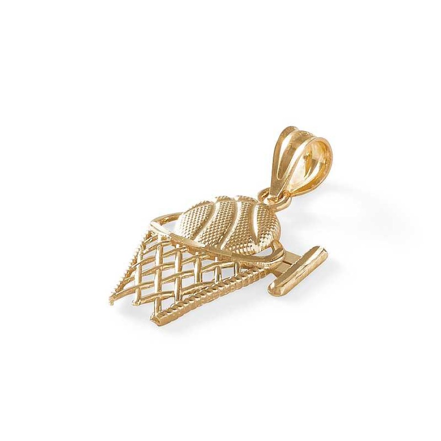 Banter Basketball Hoop Charm In 10K Gold Charms