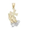 Banter Praying Hands Cross Two-Tone Necklace Charm In 10K Gold Charms