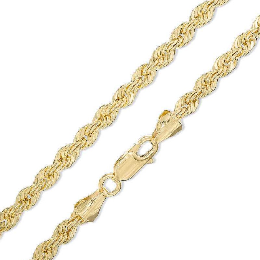 Banter 3.8Mm Rope Chain Necklace In 10K Semi-Solid Gold - 24" Necklaces