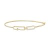 Banter Cubic Zirconia Nail Paper Clip Bangle In 10K Gold Bracelets