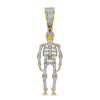 Banter 14K Gold Plated 1/20 Ct. T.W. Diamond Skeleton Charm Charms