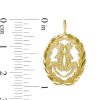 Banter Garland Wreath Frame Gemini Necklace Charm In 10K Gold Casting Solid Charms