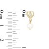 Banter Child'S 4Mm Baroque Cultured Freshwater Pearl And Cubic Zirconia Heart Frame Drop Earrings In 10K Gold Earrings