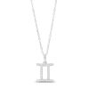 Banter Cubic Zirconia Dainty Gemini Symbol Pendant Necklace In Sterling Silver Necklaces