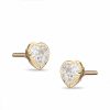 Banter Child'S 4Mm Heart-Shaped Cubic Zirconia Stud Earrings In 10K Gold Earrings