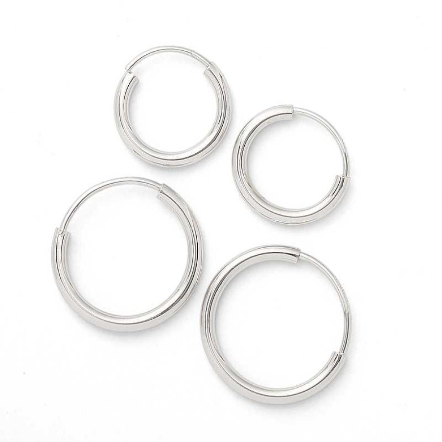 Banter Sterling Silver Hoop Earrings Set Earrings