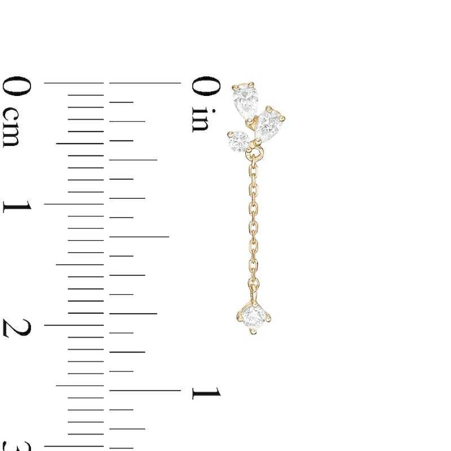 Banter Multi-Shape Cubic Zirconia Chain Drop Earrings In 10K Gold Earrings