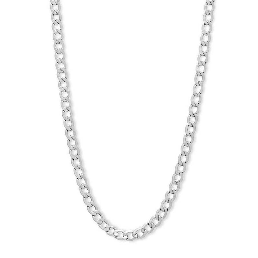 Banter 10K Hollow White Gold Curb Chain - 22" Necklaces