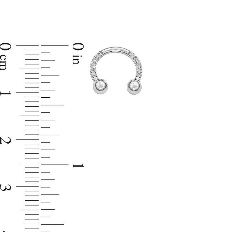 Banter Stainless Steel Cz Horseshoe And Nose Ring Set - 16G 3/8" Nose