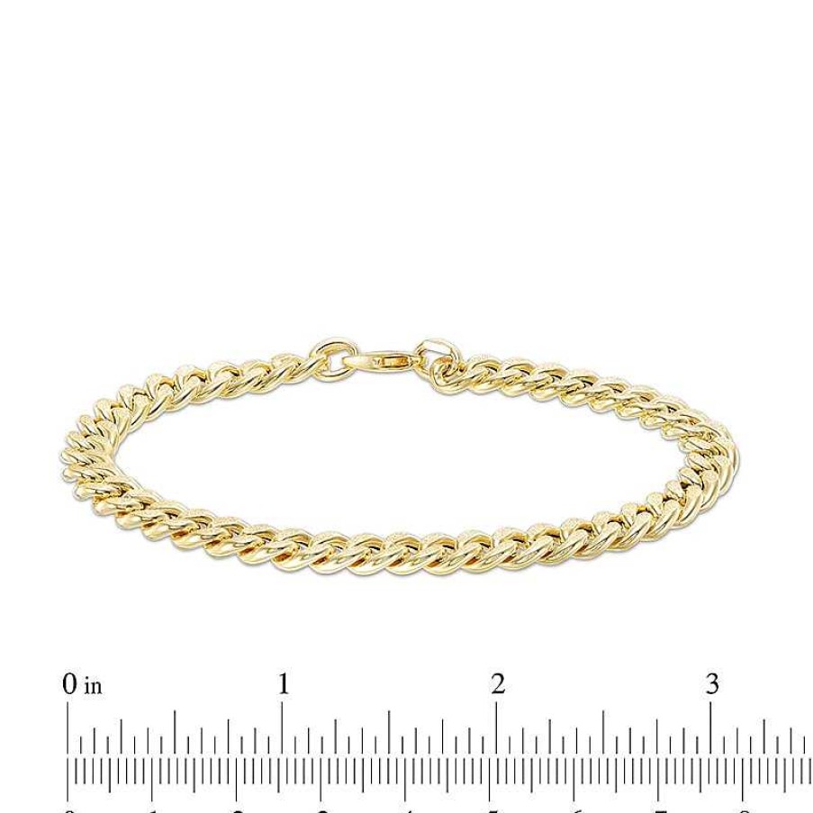 Banter Made In Italy Reversible 7Mm Curb Chain In 10K Hollow Gold 8.5" Bracelets