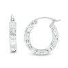 Banter 15Mm Diamond-Cut Square Tube Hoop Earrings In Hollow Sterling Silver Earrings