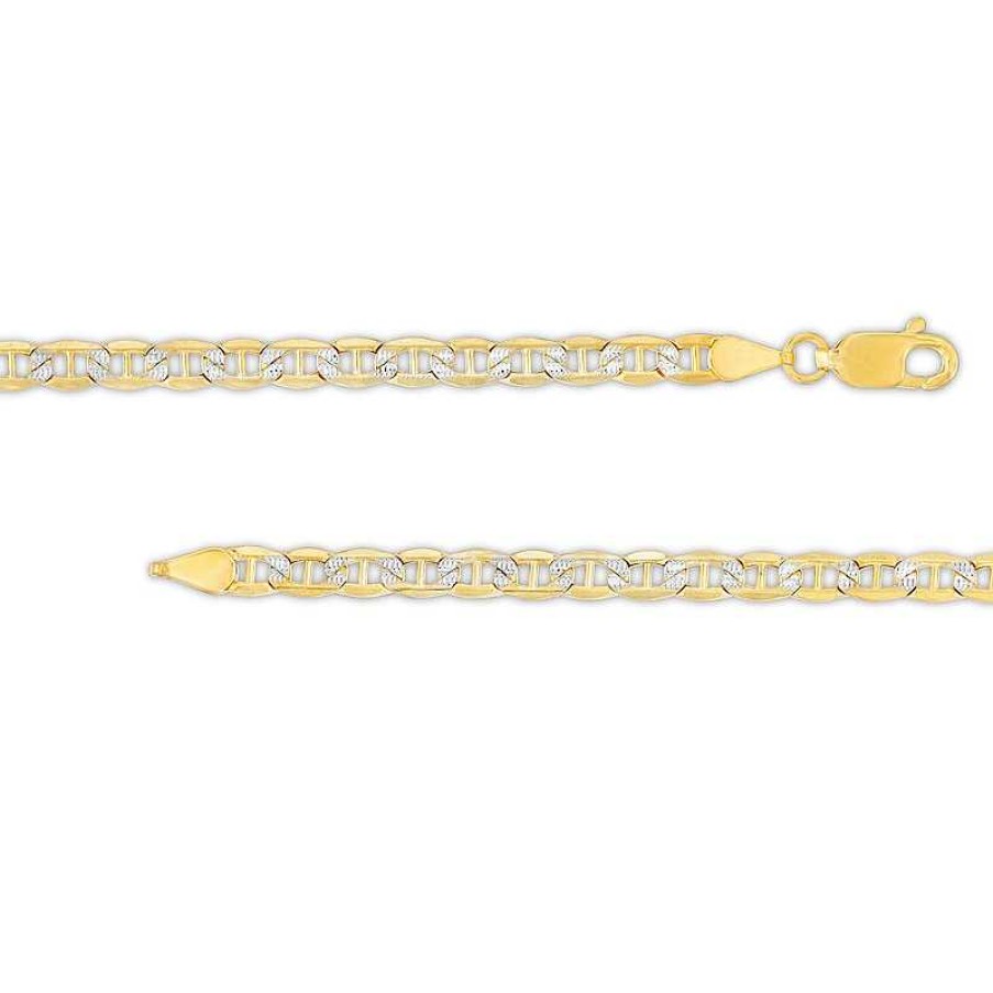 Banter 3.4Mm Diamond-Cut Pav Mariner Chain Bracelet In 10K Semi-Solid Gold - 7.5" Bracelets