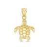 Banter Child'S Diamond-Cut Turtle Necklace Charm In 10K Gold Charms