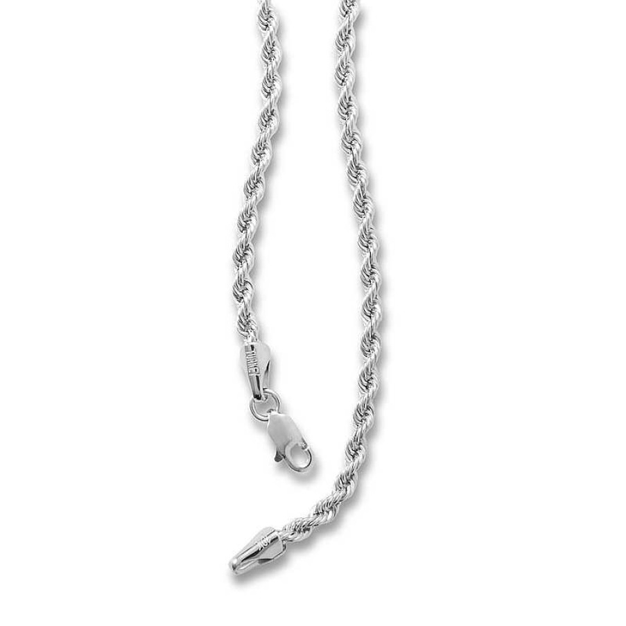 Banter 10K Hollow White Gold Rope Chain - 18" Necklaces