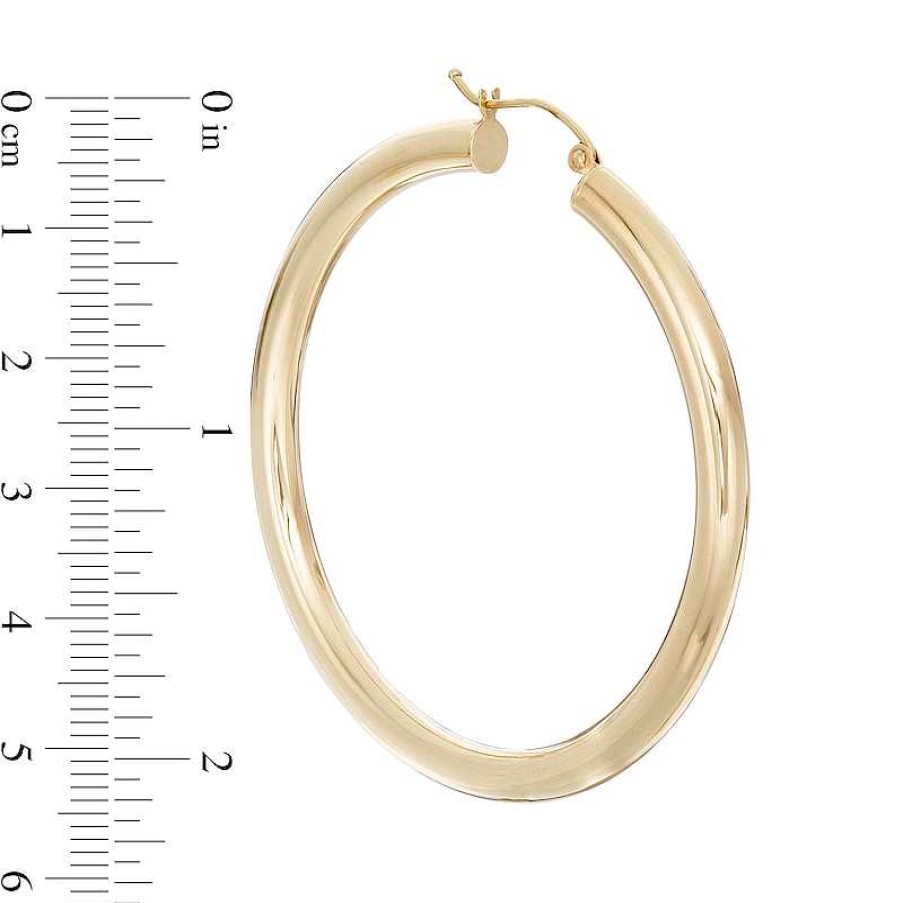 Banter 50Mm Hoop Earrings In 14K Tube Hollow Gold Earrings