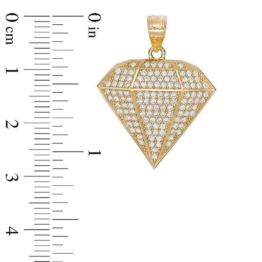 Banter Cubic Zirconia Diamond Necklace Charm In 10K Gold Charms