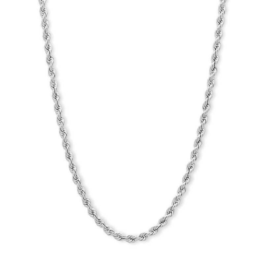 Banter 10K Hollow White Gold Rope Chain - 18" Necklaces