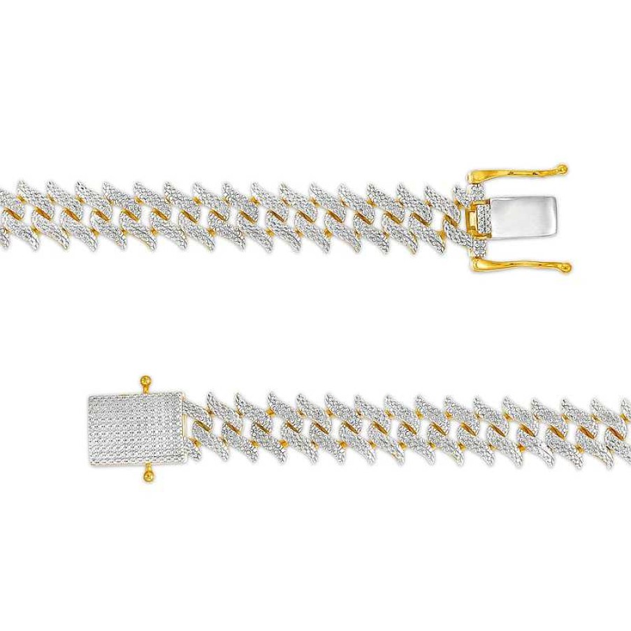 Banter 1 Ct. T.W. Diamond Spike Link Necklace In Sterling Silver With 14K Gold Plate - 20" Necklaces